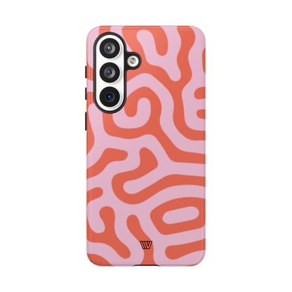 Coral Organic Lines Tough Phone Case – Samsung Galaxy S26 Plus, Glossy