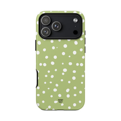 Pale Olive Dots Tough Phone Case – iPhone 18 Pro Max, Matte