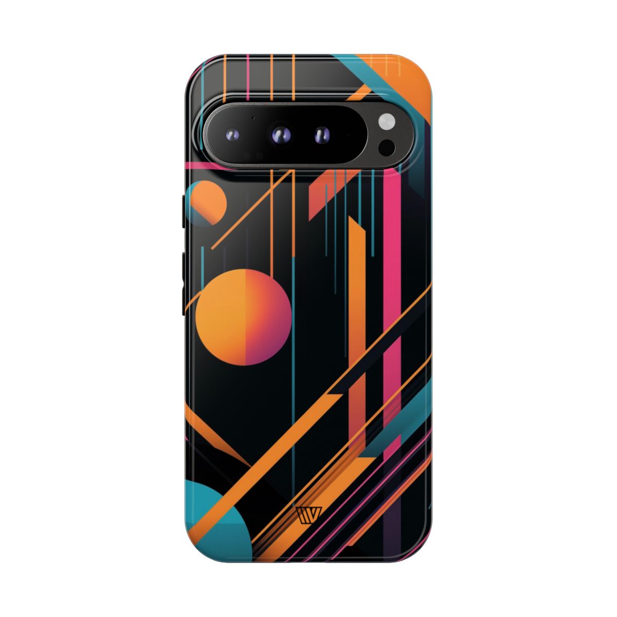 Bold Retro Lines Tough Phone Case – Google Pixel 9 Pro XL, Glossy
