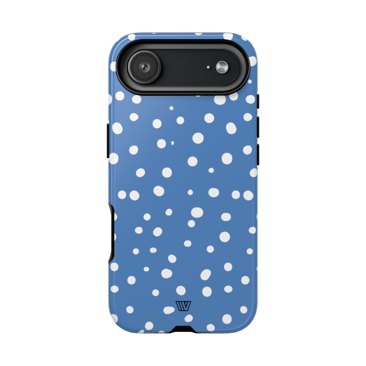 Dusty Blue Dots Tough Phone Case – iPhone 17 Air, Glossy