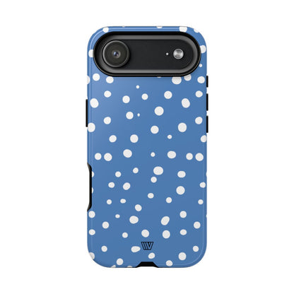 Dusty Blue Dots Tough Phone Case – iPhone 17 Air, Glossy