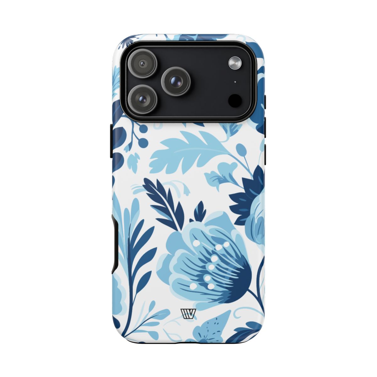 Blue White Flowers Tough Phone Case – iPhone 18 Pro Max, Matte