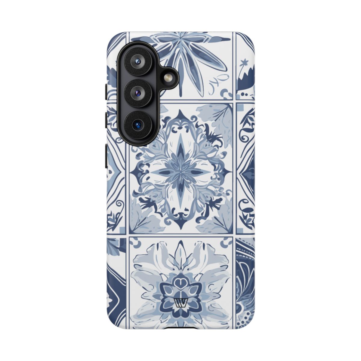 Blue White Tile Tough Phone Case – Samsung Galaxy S26, Matte