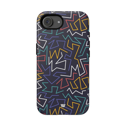 Zigzag Night Tough Phone Case – iPhone 16e, Matte
