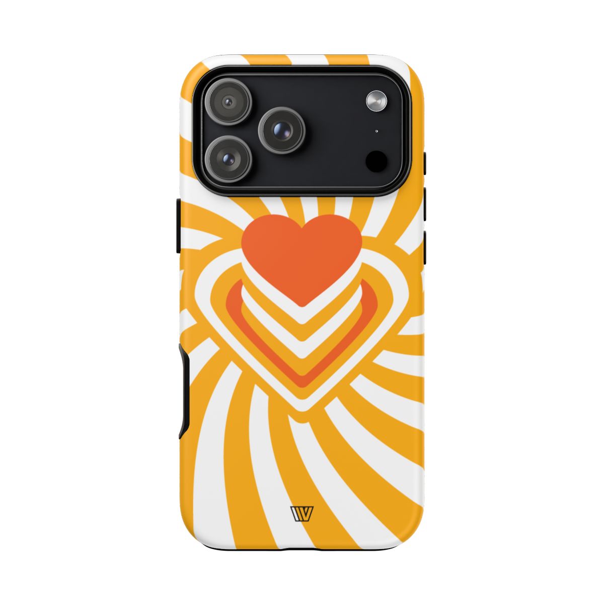 Heart Ray Stack Tough Phone Case – iPhone 17 Pro Max, Matte