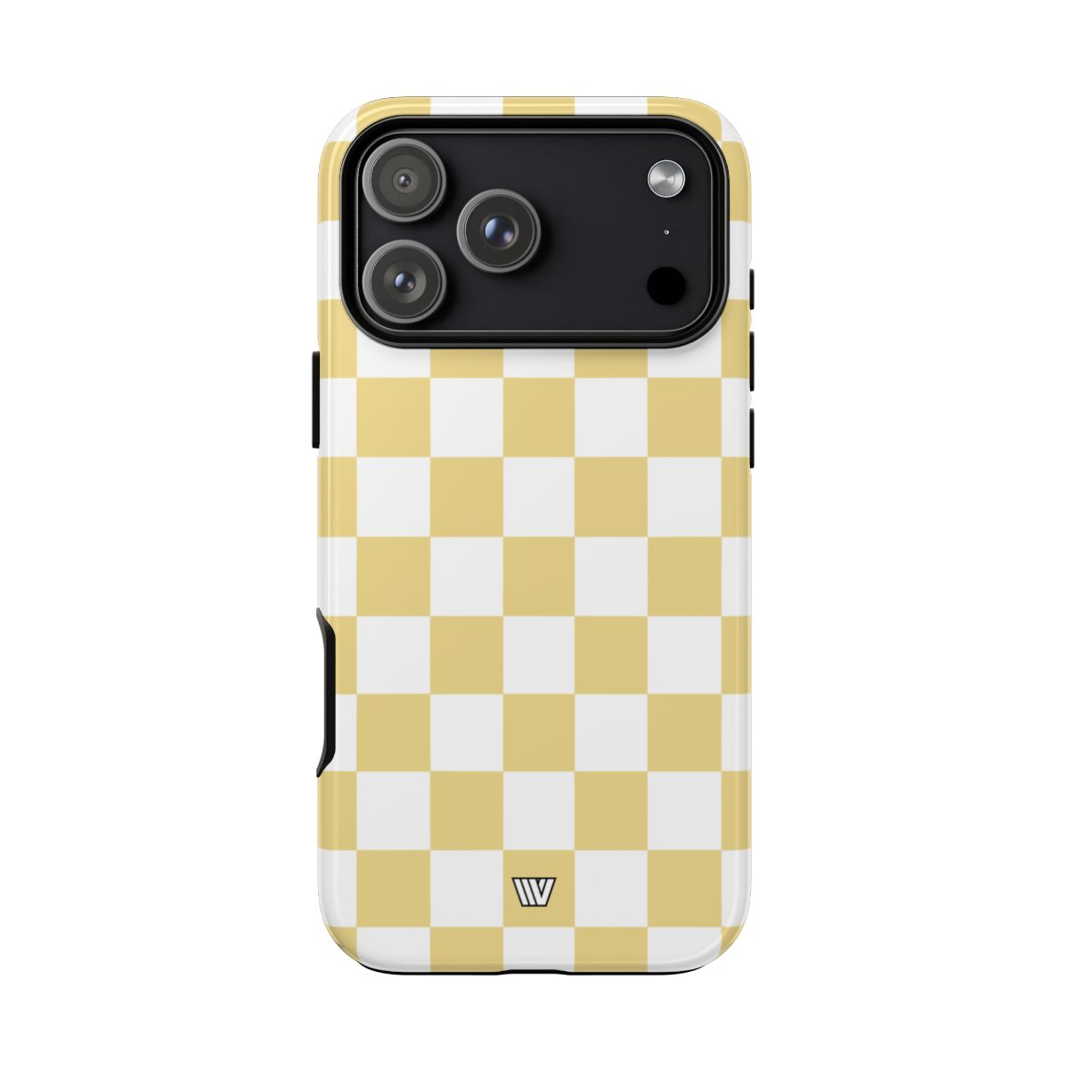 Banana Yellow Checkerboard Tough Phone Case – iPhone 18 Pro Max, Glossy