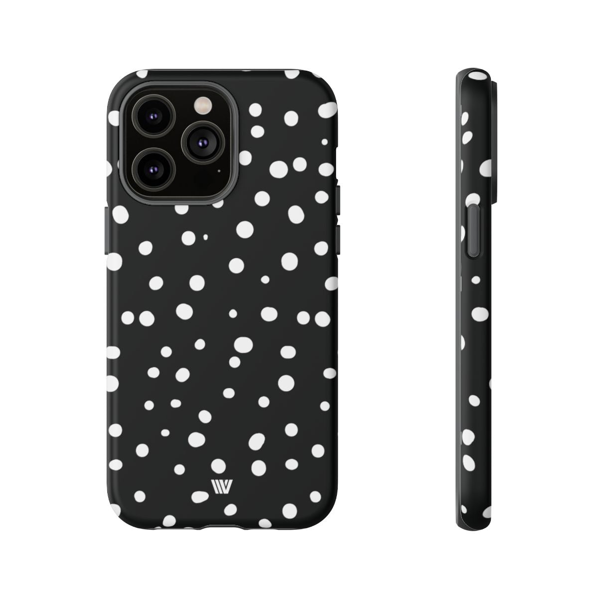 Black and White Dots Tough Phone Case – iPhone 14 Pro Max, Matte