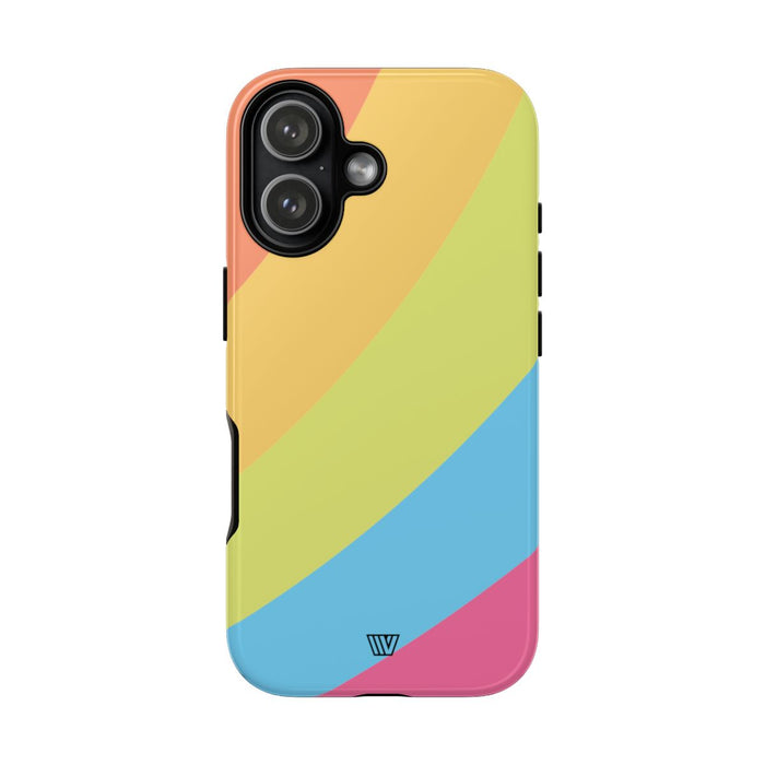 Neon Rainbow Tough Phone Case – iPhone 17, Glossy