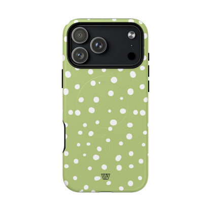 PALE OLIVE DOTS | MagSafe Tough iPhone Case
