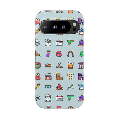 Winter Icons Tough Phone Case – Google Pixel 9 Pro, Matte