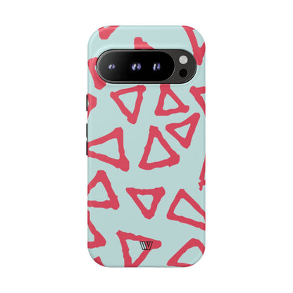 Triangle Doodle Tough Phone Case – Google Pixel 9 Pro, Matte