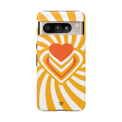 Heart Ray Stack Tough Phone Case – Google Pixel 8 Pro, Matte