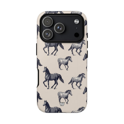 Horse Sketches Tough Phone Case – iPhone 18 Pro, Glossy