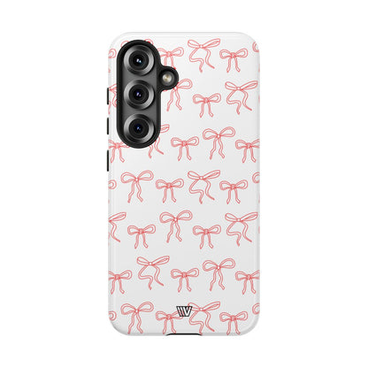 Red Ribbon Charm Tough Phone Case – Samsung Galaxy S25, Glossy