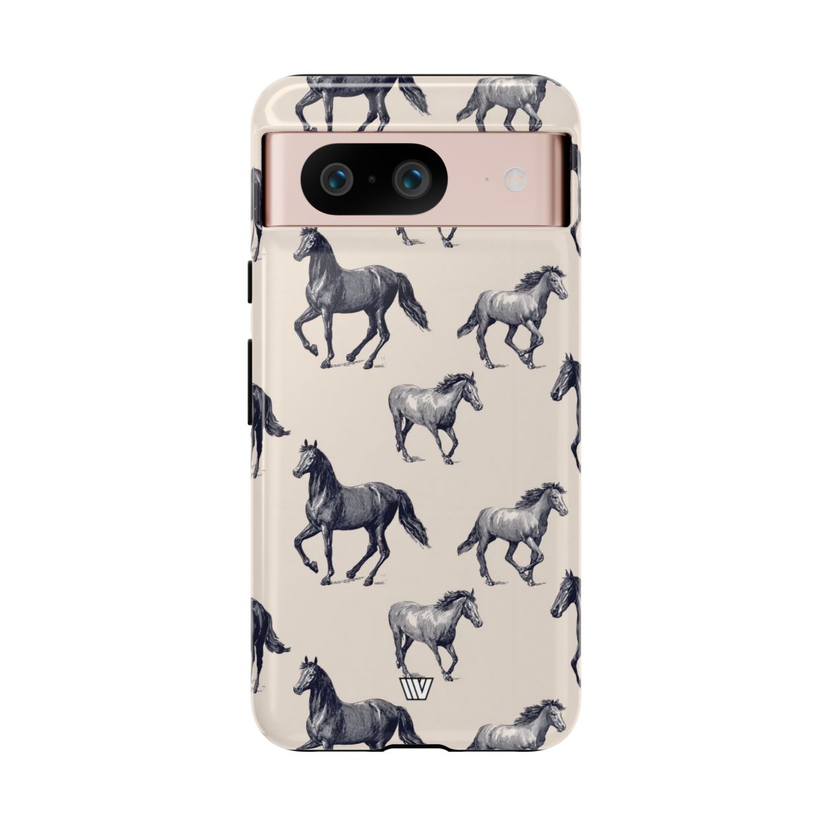 Horse Sketches Tough Phone Case – Google Pixel 8, Glossy