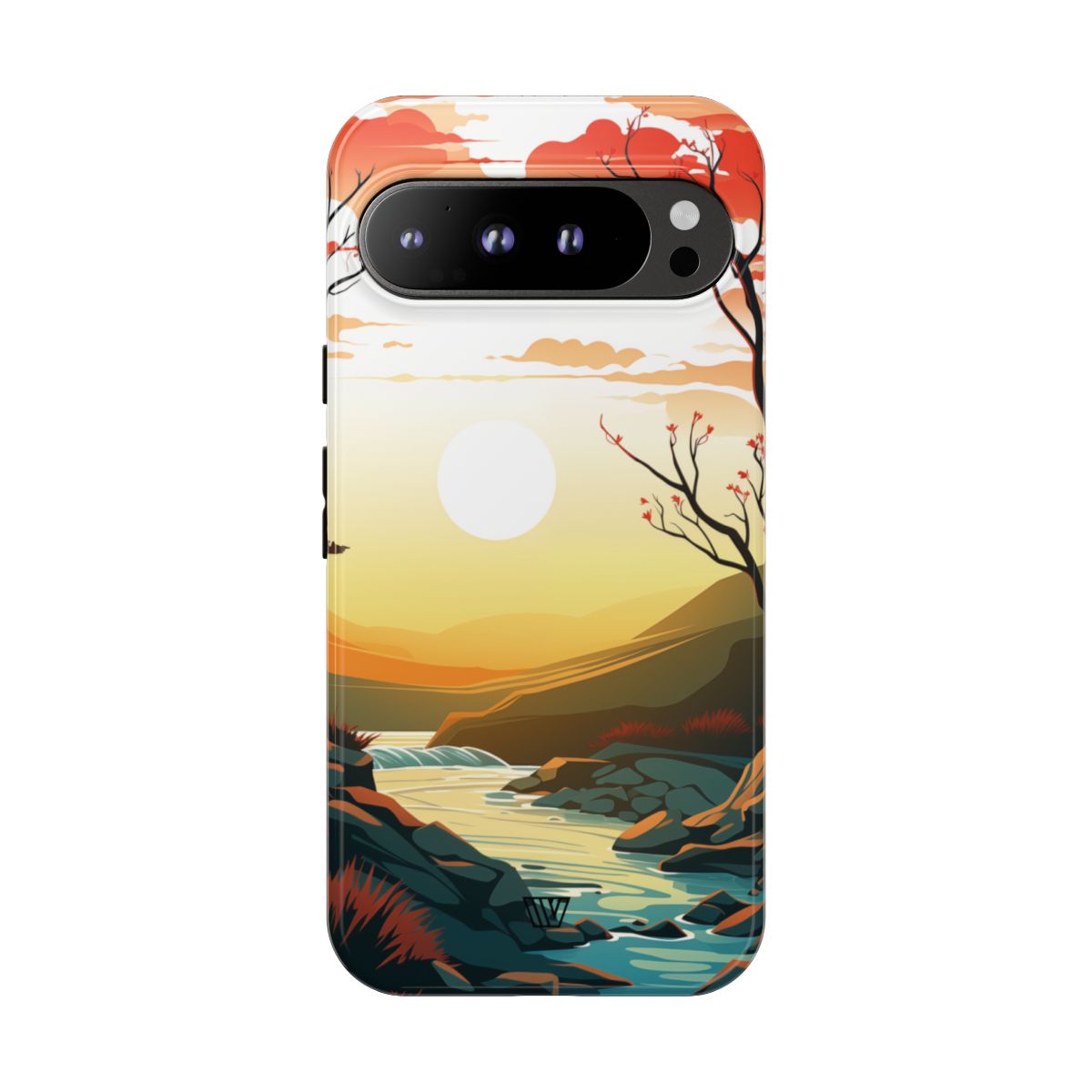 River Sunset Tough Phone Case – Google Pixel 9 Pro XL, Glossy