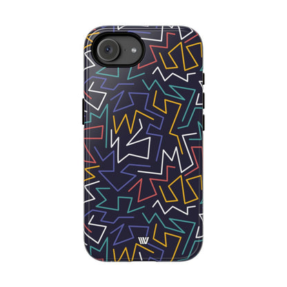 Zigzag Night Tough Phone Case – iPhone 17e, Glossy