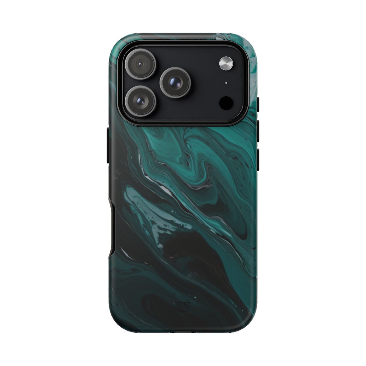 Teal Paint Swirl Tough Phone Case – iPhone 18 Pro, Matte