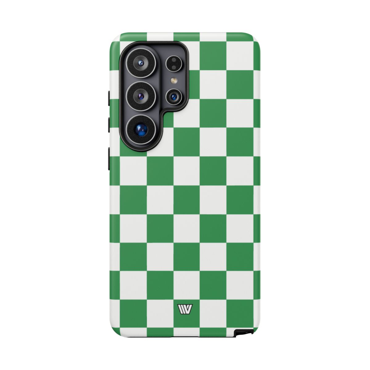 Green White Checkerboard Tough Phone Case – Samsung Galaxy S26 Ultra, Matte