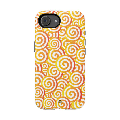Abstract Spiral Orange Tough Phone Case – iPhone 17e, Matte