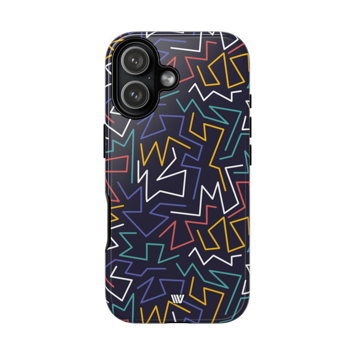 Zigzag Night Tough Phone Case – iPhone 17, Glossy
