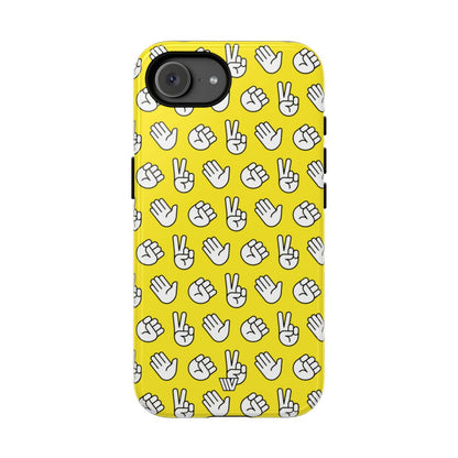 Rock Paper Scissors Tough Phone Case – iPhone 16e, Glossy
