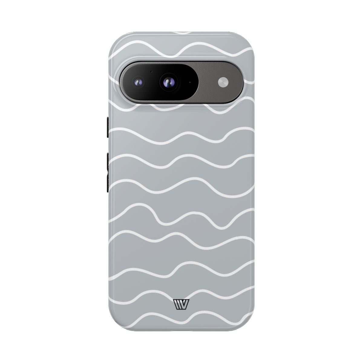 Gray Waves Tough Phone Case – Google Pixel 9, Glossy