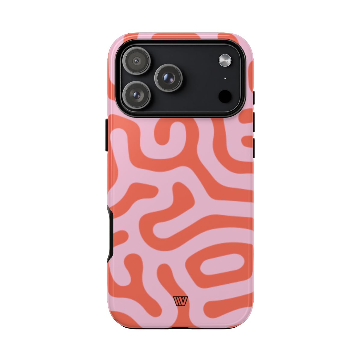 Coral Organic Lines Tough Phone Case – iPhone 18 Pro Max, Glossy
