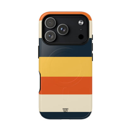 Beach Sunset Stripes MagSafe Tough iPhone Case – iPhone 18 Pro, Glossy