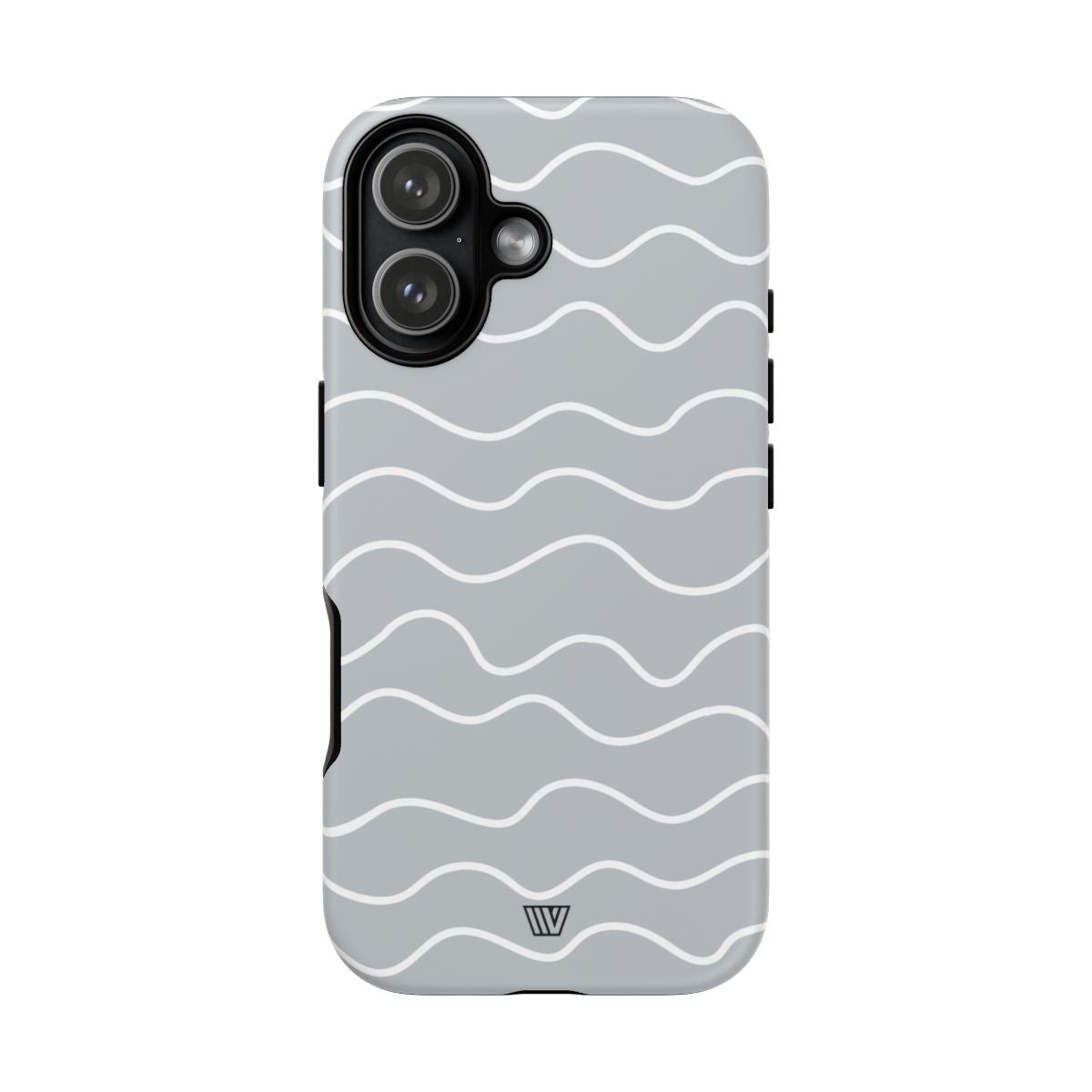 Gray Waves Tough Phone Case – iPhone 17, Matte