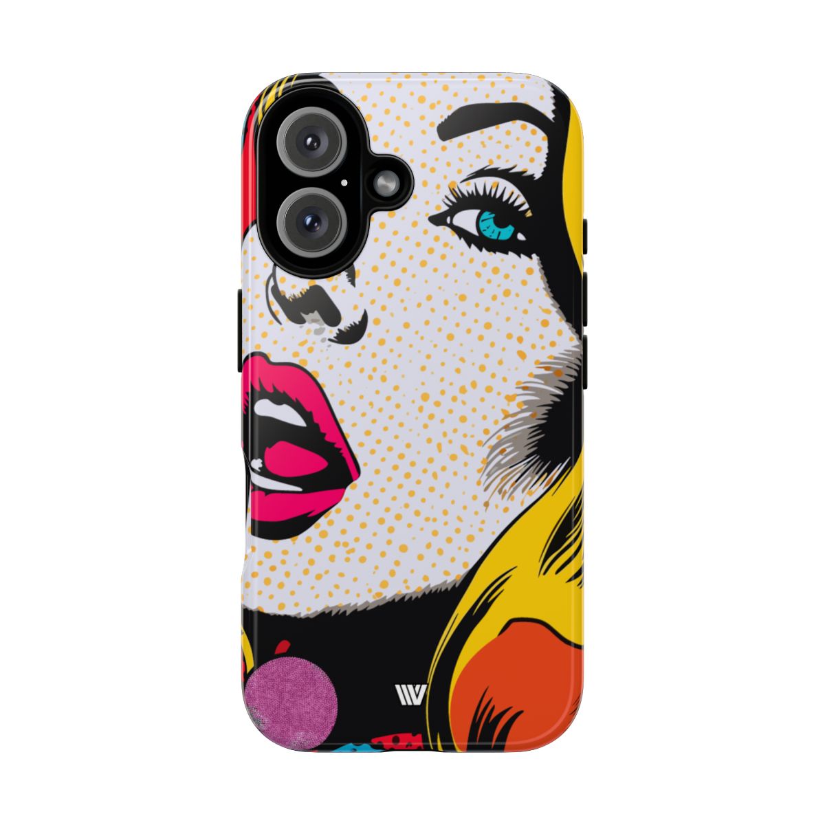 Pop Art Face Tough Phone Case – iPhone 16, Glossy