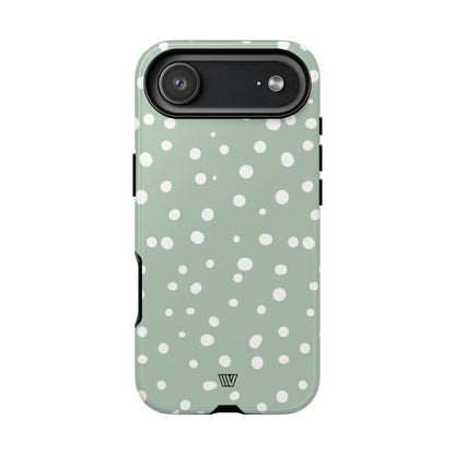 PASTEL GREEN DOTS | Tough Phone Case