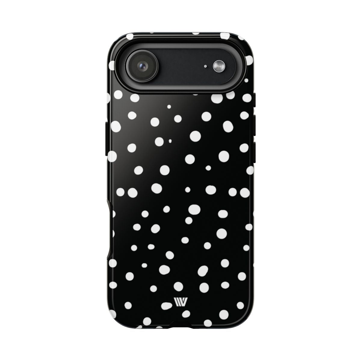 Black and White Dots Tough Phone Case – iPhone 17 Air, Glossy