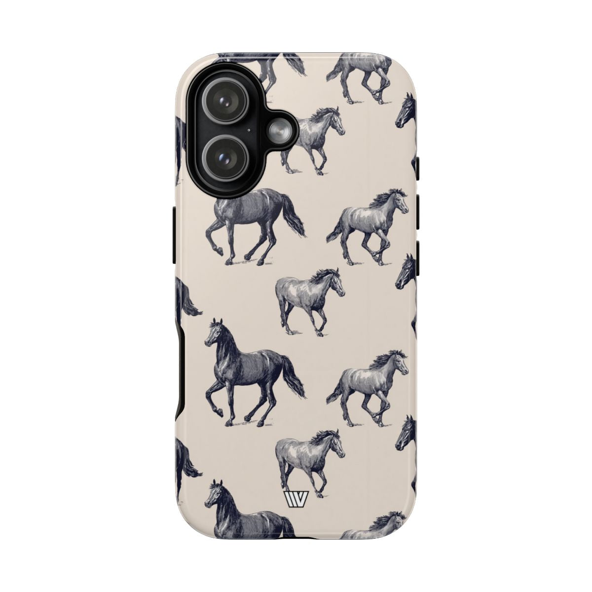Horse Sketches Tough Phone Case – iPhone 17, Glossy