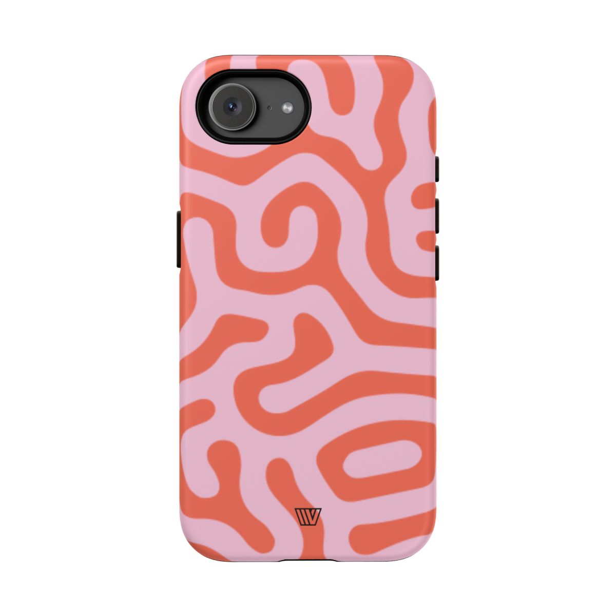 Coral Organic Lines Tough Phone Case – iPhone 16e, Matte