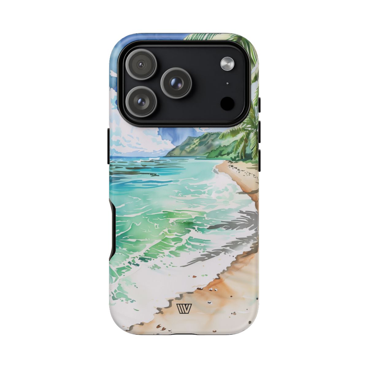 Watercolor Beach Tough Phone Case – iPhone 18 Pro, Matte