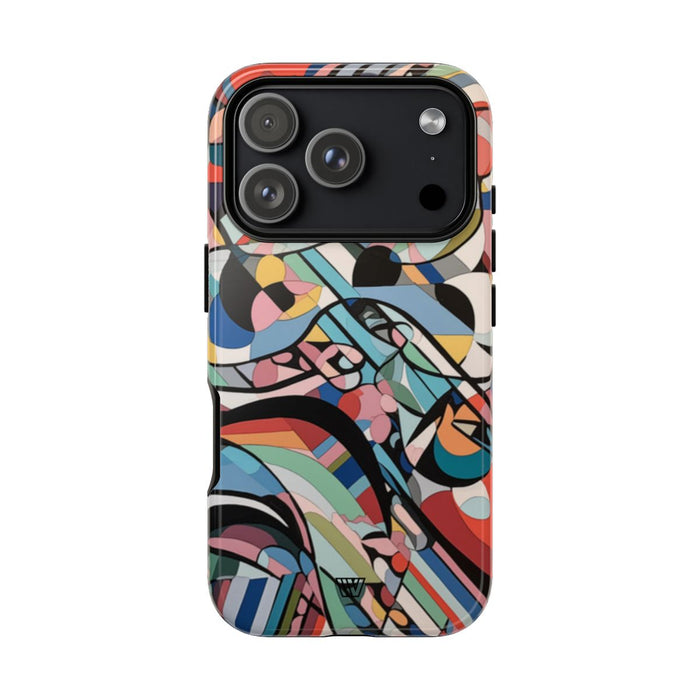 Abstract Mural Tough Phone Case – iPhone 18 Pro, Glossy