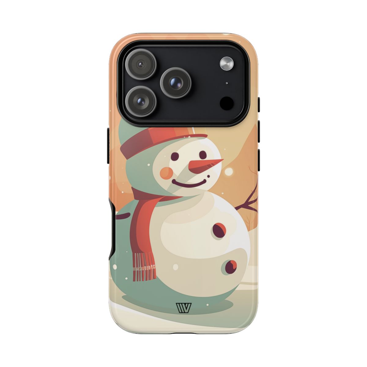 Sunset Snowman Tough Phone Case – iPhone 18 Pro, Glossy