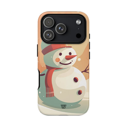 Sunset Snowman Tough Phone Case – iPhone 18 Pro, Glossy