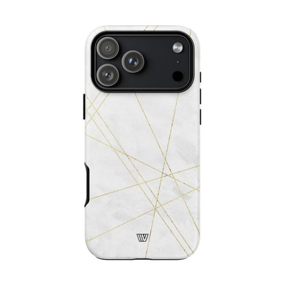 Gold Lines Tough Phone Case – iPhone 17 Pro Max, Matte