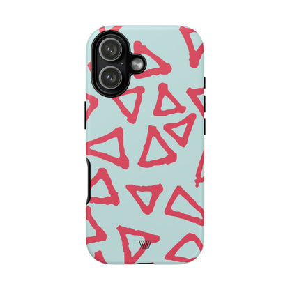 Triangle Doodle Tough Phone Case – iPhone 17, Matte