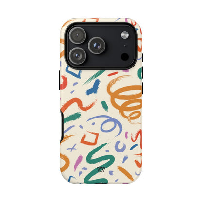 Doodle Brush Strokes Tough Phone Case – iPhone 18 Pro, Matte