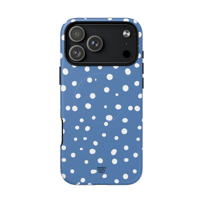Dusty Blue Dots MagSafe Tough iPhone Case – iPhone 18 Pro Max, Matte