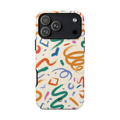 Doodle Brush Strokes Tough Phone Case – iPhone 18 Pro Max, Glossy