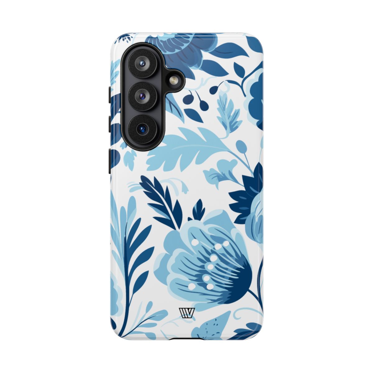 Blue White Flowers Tough Phone Case – Samsung Galaxy S26, Glossy