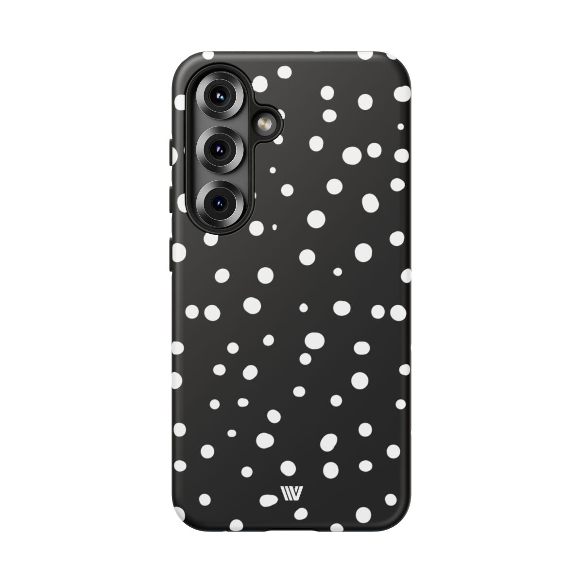 Black and White Dots Tough Phone Case – Samsung Galaxy S25, Matte