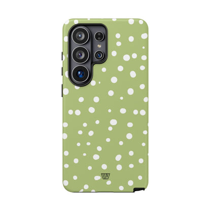 Pale Olive Dots Tough Phone Case – Samsung Galaxy S26 Ultra, Matte