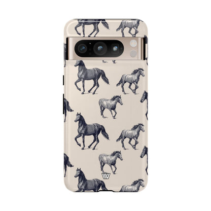 Horse Sketches Tough Phone Case – Google Pixel 8 Pro, Glossy