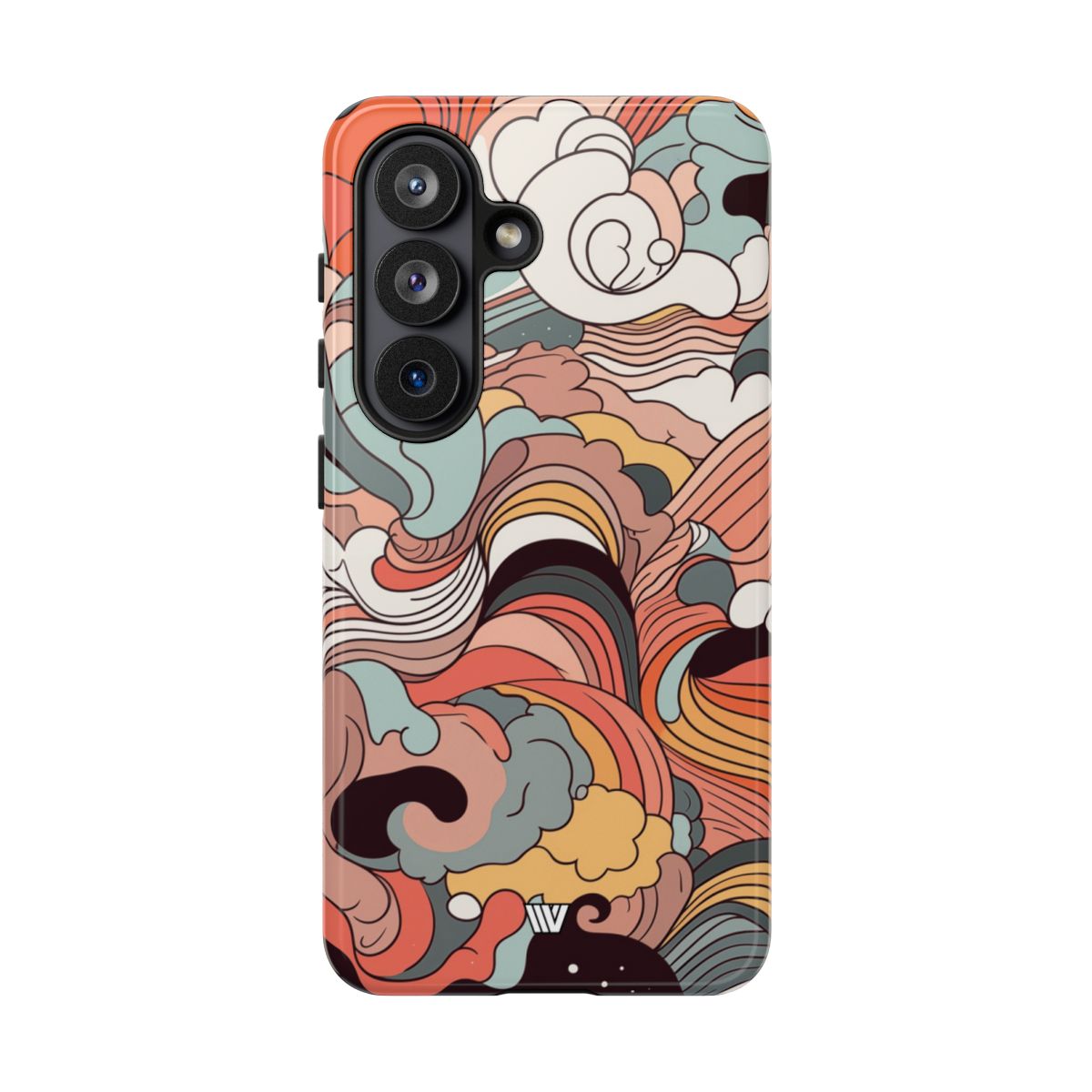 Abstract Doodle Clouds Tough Phone Case – Samsung Galaxy S26, Glossy