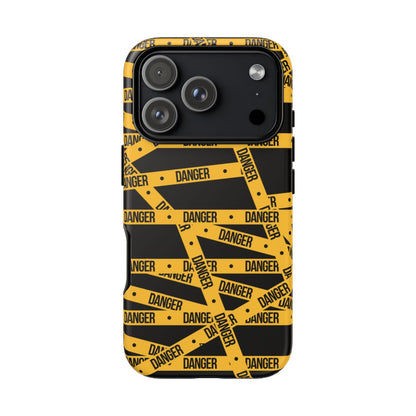 Danger Tape Tough Phone Case – iPhone 18 Pro, Matte